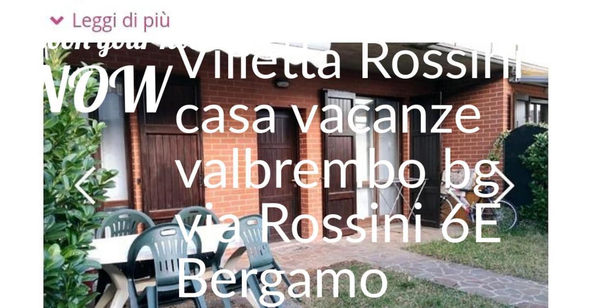 Villetta Rossini Appartamento Da Condividere Con Me Luciano Servizio Ospiti Taxi Driver Navetta No Wifi 2 Camera Da Letto Per 5 Persone Valbrembo المظهر الخارجي الصورة